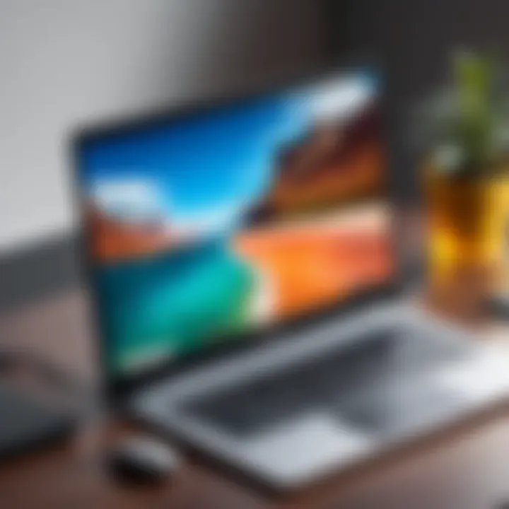 A sleek Chromebook displaying a vibrant game interface