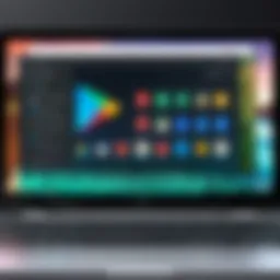 Chromebook showcasing Google Play app interface