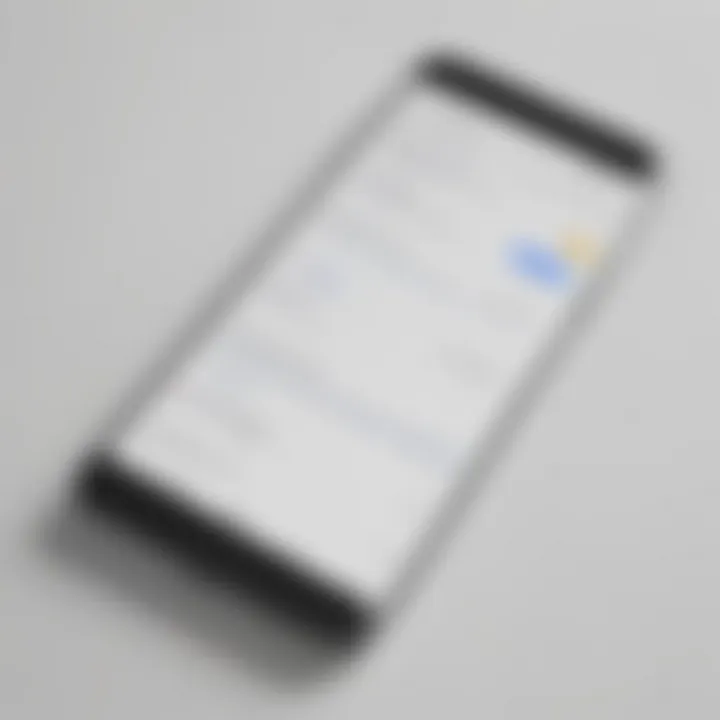 Illustration showcasing the functionalities of Google search bar on Android