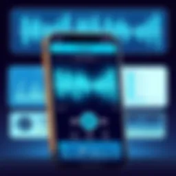 User interface of a popular audio recording app showcasing features