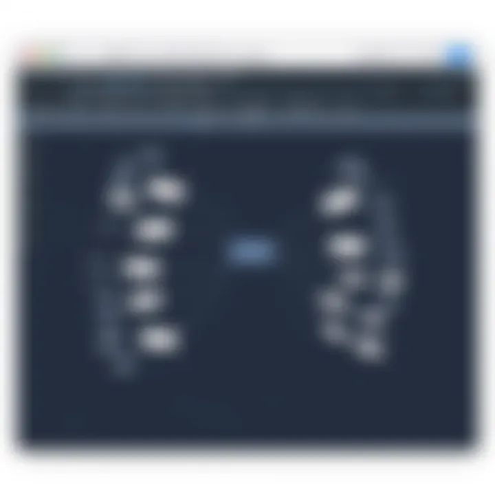 Mind Mapping Tool Interface User interface of a popular mind mapping tool on macOS