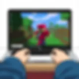 Minecraft gameplay on HP Chromebook