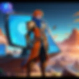 A vibrant scene from a mobile browser MMORPG showcasing character development.