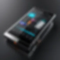 A modern mobile music player showcasing its sleek design and interface