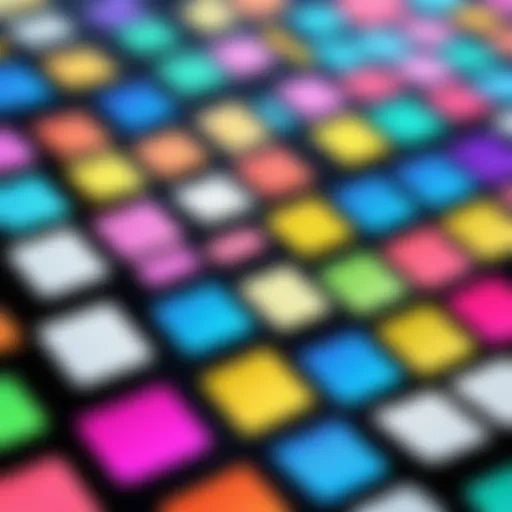 Colorful note stickers on a digital workspace