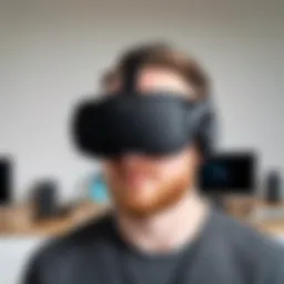 Oculus headset setup demonstration