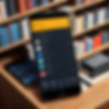 A smartphone displaying a music library with tracks available for offline listening.