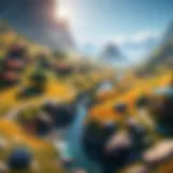 Vibrant landscape showcasing an open-world gaming environment
