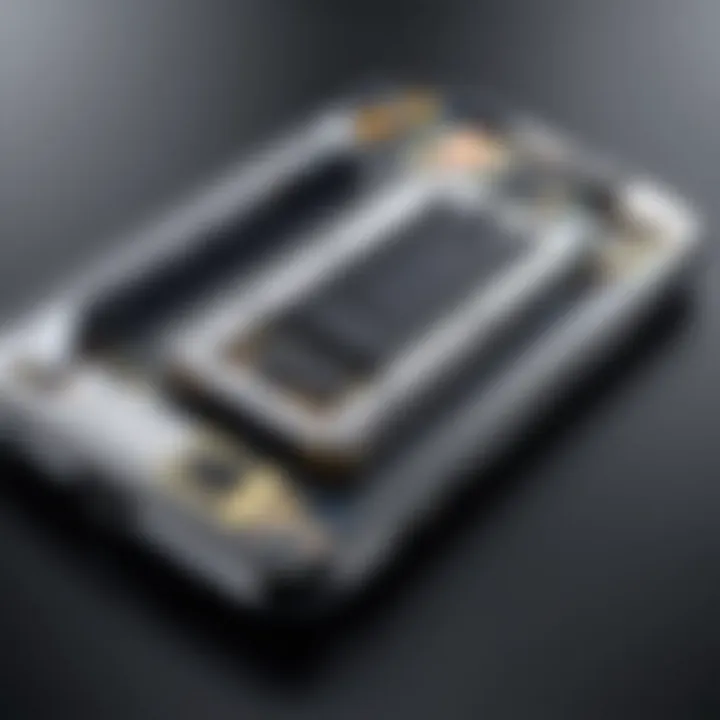 Diagram illustrating the internal structures of a Samsung phone affected by bending