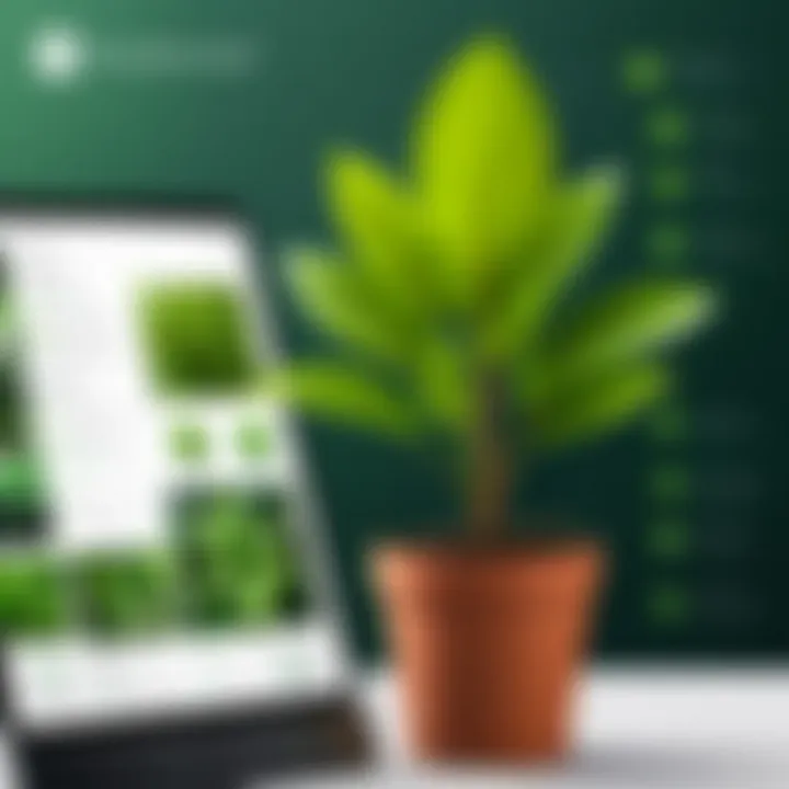An infographic showcasing the technology behind plant identification applications.