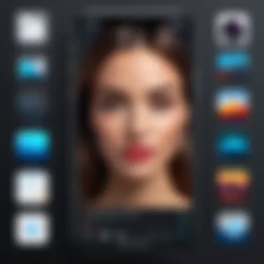 User-Friendly App Interface An interface view of a popular portrait app demonstrating its editing tools and features.