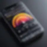 Modern guitar tuner application interface on a smartphone