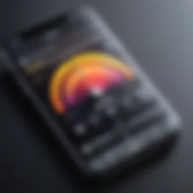Modern Guitar Tuner App Interface Modern guitar tuner application interface on a smartphone
