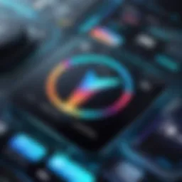 Abstract visualization of fast video app interface