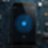A mysterious smartphone screen showcasing hidden apps.