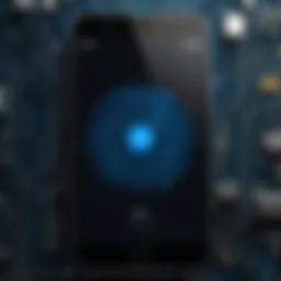 A mysterious smartphone screen showcasing hidden apps.