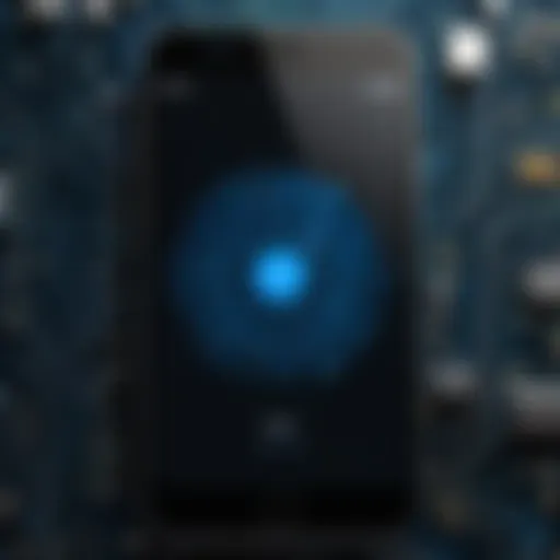 A mysterious smartphone screen showcasing hidden apps.