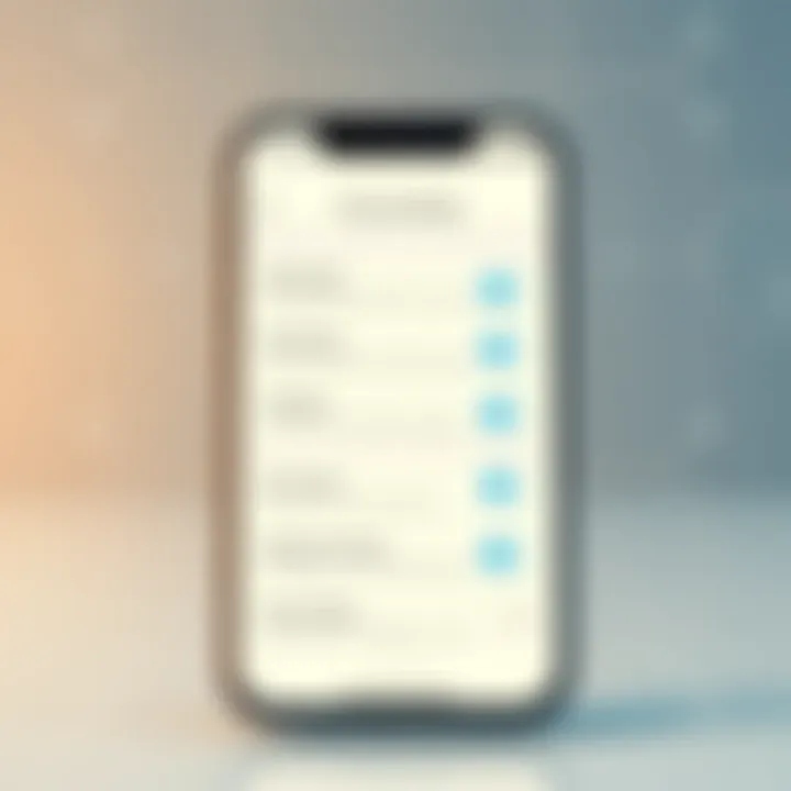 Conceptual illustration of privacy settings in a messaging application