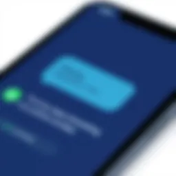 Close-up of a smartphone displaying a messaging app interface