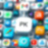 Visual representation of various PC app store icons