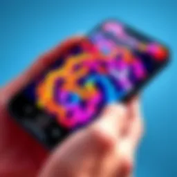 Screenshot of a vibrant GIF created with an iPhone app