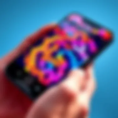 Screenshot of a vibrant GIF created with an iPhone app