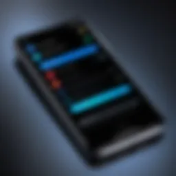 A smartphone displaying secure messaging interface