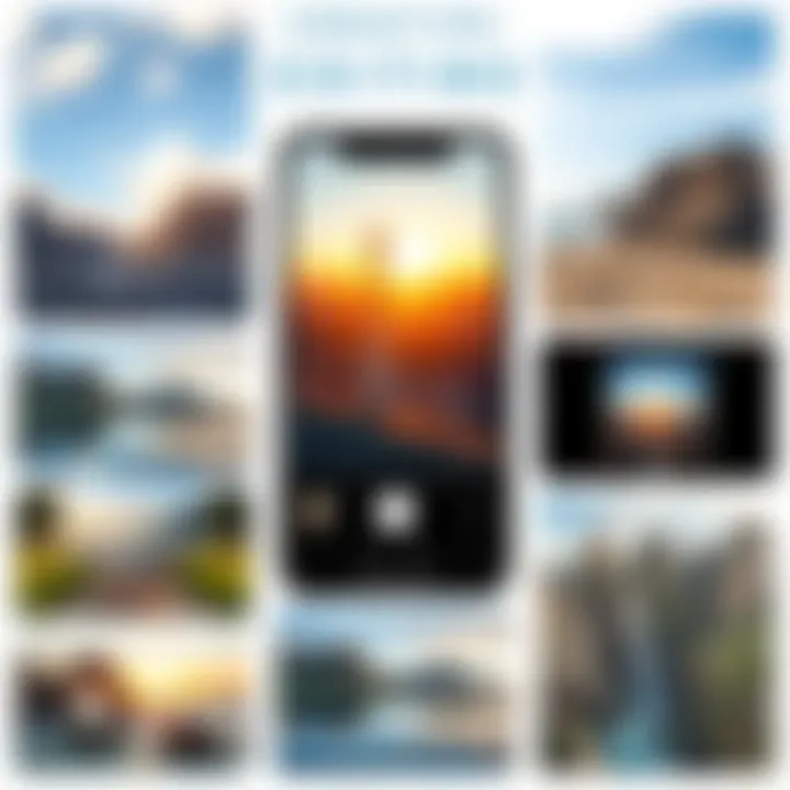 Collage of edited images demonstrating creative effects and filters applied through different apps.