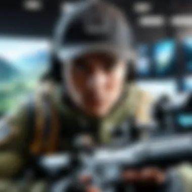 Immersive Gameplay Experience A player immersed in gameplay, focused on a challenging sniping mission