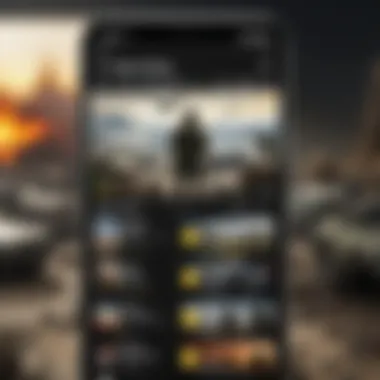 Screenshot of the main interface of the Call of Duty Warzone app