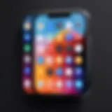 A visual display of customized app icons on an iOS 15 home screen