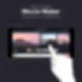 Elegant interface of a popular iPad movie maker app showcasing editing features