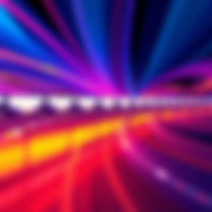 A visually stunning video timeline from an iPad movie editing app