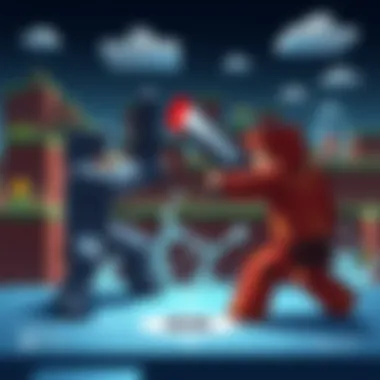 Strategic combat moves in Minecraft