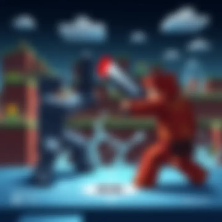 Strategic combat moves in Minecraft
