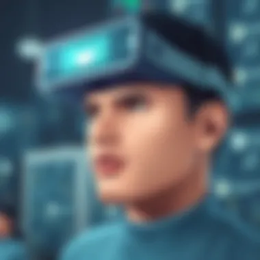 Augmented Reality in Action Visualization of augmented reality in action with moving facial features.