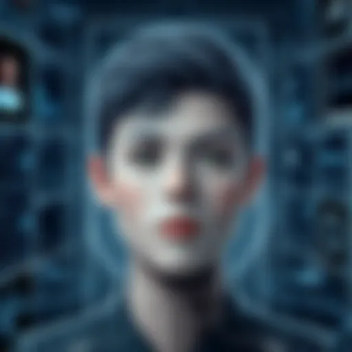 Innovative interface of a face-moving application showcasing advanced features.