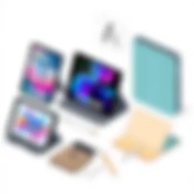 Versatile Accessories for the iPad User A collection of iPad accessories including cases and styluses, highlighting versatility