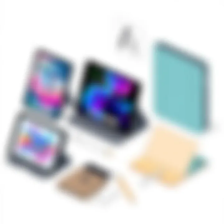 Versatile Accessories for the iPad User A collection of iPad accessories including cases and styluses, highlighting versatility