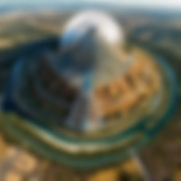 Detailed image highlighting significant cultural landmarks visible on Google Earth