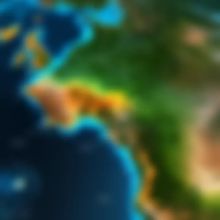 Visual representation of satellite data displaying environmental changes over time