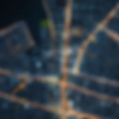 Urban Expansion from Above High-resolution satellite image showcasing urban development and infrastructure