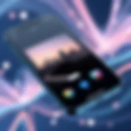 A dynamic interface of a photo editing app showcasing advanced features.