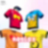 Vibrant T-shirt Designs Colorful T-shirt designs reflecting Roblox culture