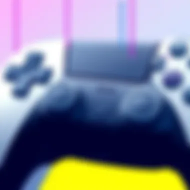 Close-up of the PlayStation 5 controller highlighting its advanced features.