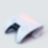 A sleek design of the PlayStation 5 showcasing its futuristic aesthetics.