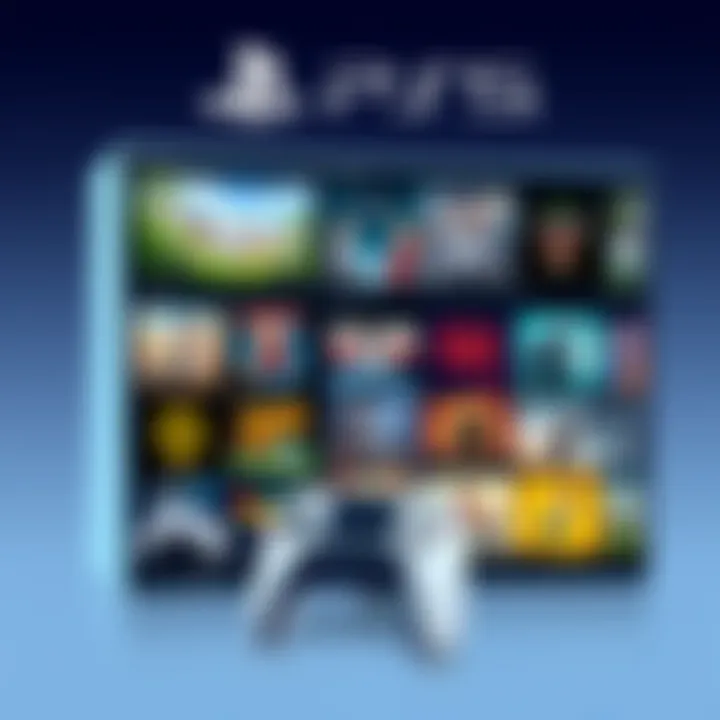 An array of popular games available on the new PlayStation 5 console.