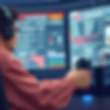 A gamer intensely engaged while playing on the PlayStation 5.