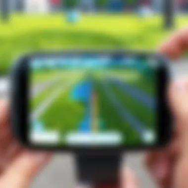 Augmented Reality in Pokemon Go A graphical representation of augmented reality elements in Pokemon Go.