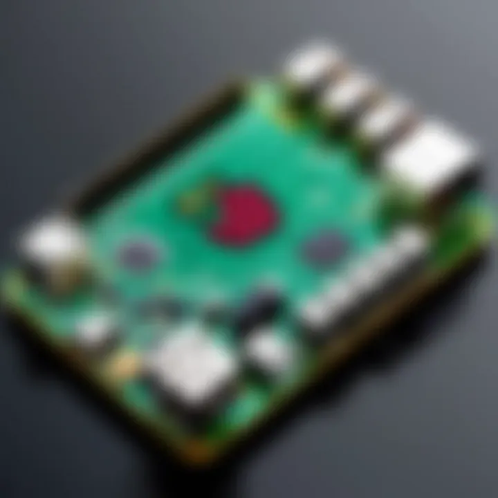 Raspberry Pi Zero being utilized in a DIY project with components